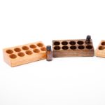 Essential Oil Table Trays for Essential Oil Storage with bottles and various stains